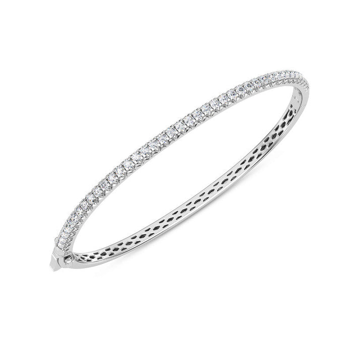 14k Gold C 1.00 ctw - 5.00 ctw Classic Straight Line Diamond Bangle