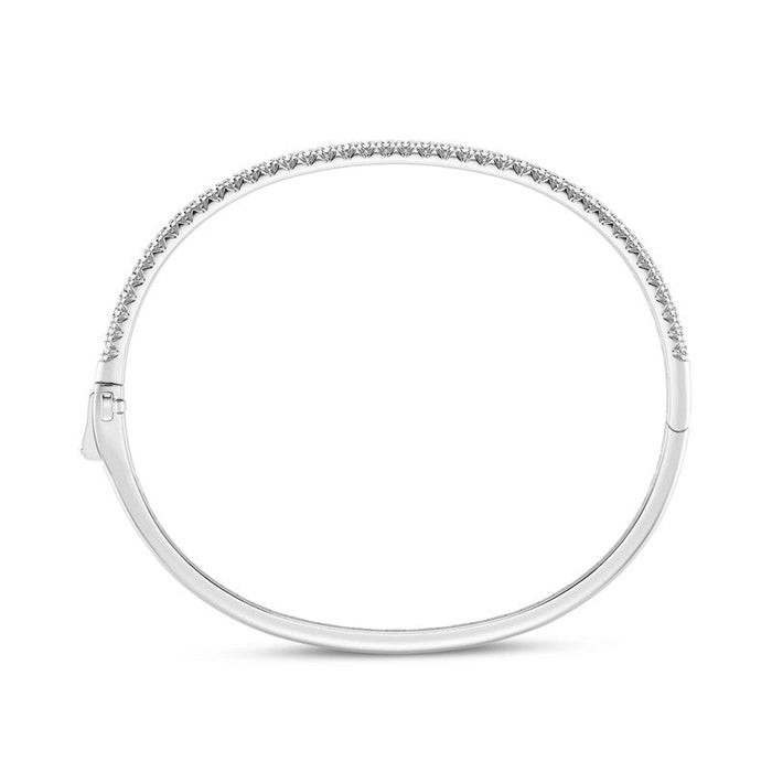 14k Gold C 1.00 ctw - 5.00 ctw Classic Straight Line Diamond Bangle