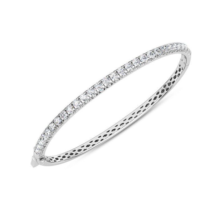 14k Gold C 1.00 ctw - 5.00 ctw Classic Straight Line Diamond Bangle