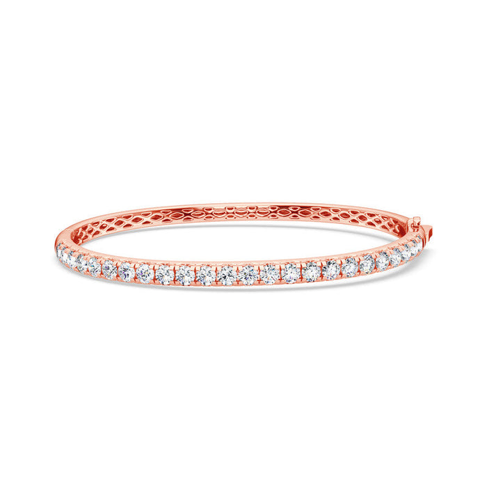14k Gold C 1.00 ctw - 5.00 ctw Classic Straight Line Diamond Bangle
