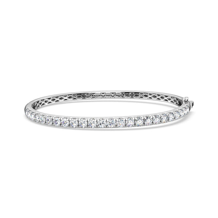 14k Gold C 1.00 ctw - 5.00 ctw Classic Straight Line Diamond Bangle
