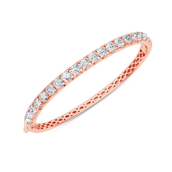 14k Gold C 1.00 ctw - 5.00 ctw Classic Straight Line Diamond Bangle