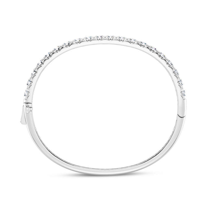 14k Gold C 1.00 ctw - 5.00 ctw Classic Straight Line Diamond Bangle