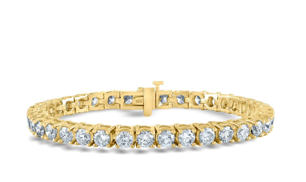 14K White Gold C 2.00 ctw - 8.00 ctw 4 Prong Round Diamond Tennis Bracelet