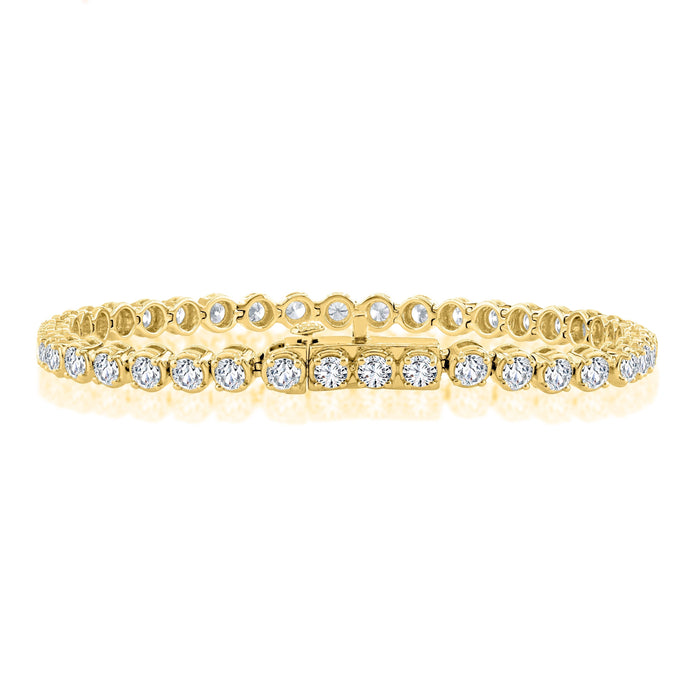 14K White Gold C 2.00 ctw - 8.00 ctw Round Diamond Tennis Bracelet