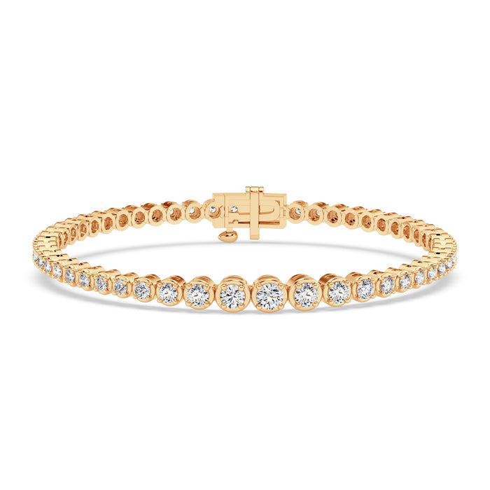 14K White Gold C 1.00 ctw - 3.00 ctw Graduating Diamond Tennis Bracelet
