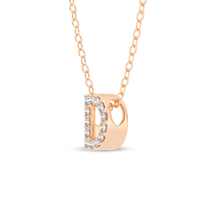 ‘D’ Letter Pendant- 14k Gold Plated 925 Sterling Silver