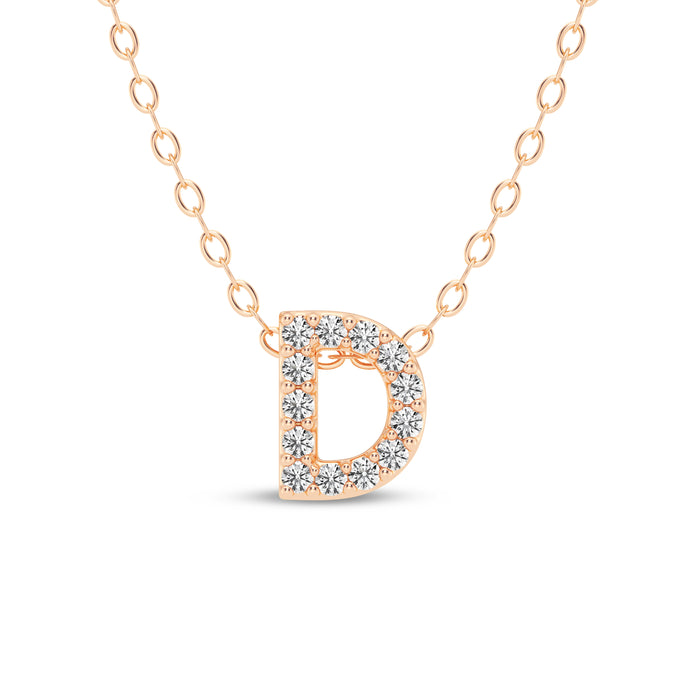 ‘D’ Letter Pendant- 14k Gold Plated 925 Sterling Silver