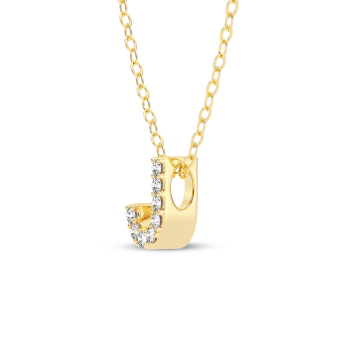 ‘J’ Letter Pendant- 14k Gold Plated 925 Sterling Silver