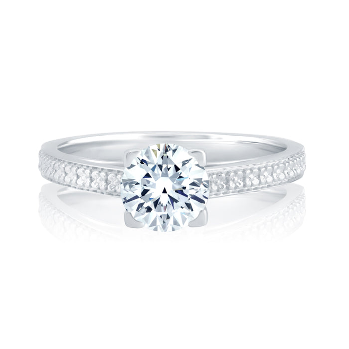 Solitaire A Diamond Semi Mount Engagement Ring with 1.00 ct Round